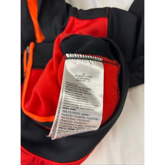 Nike zipper hoodie jacket 2t red black - Picture 3 of 5